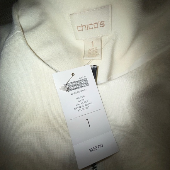 Chico's Antique white Long sleeve jacket - Picture 5 of 5